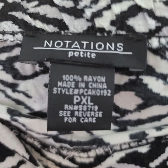 Notations Petite Womens Skirt Multicolor Size PXL 100% Rayon A-Line - Picture 5 of 12